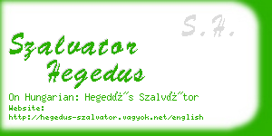 szalvator hegedus business card